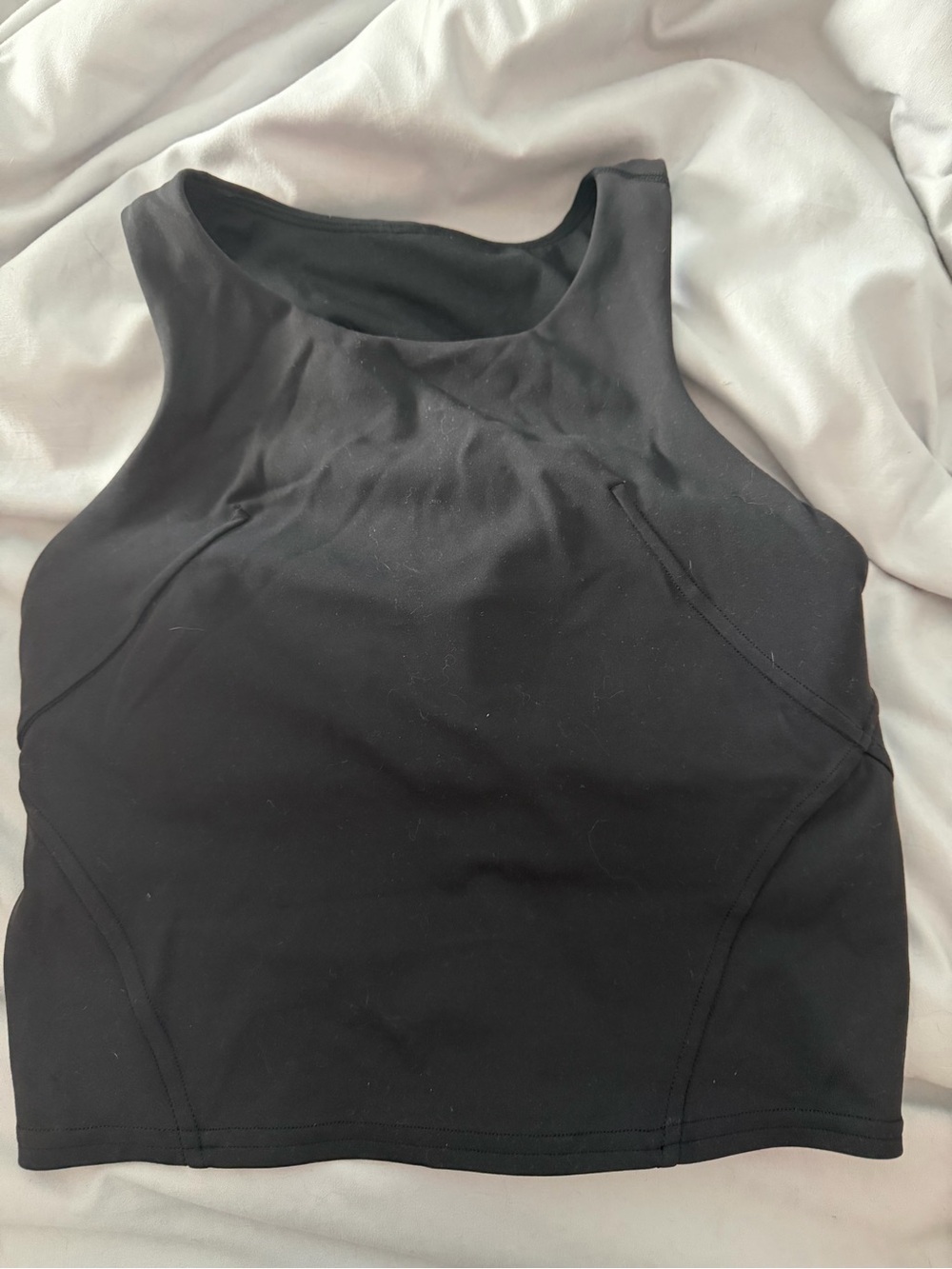 Lululemon Women's Black High-Neck Crop Tank Top